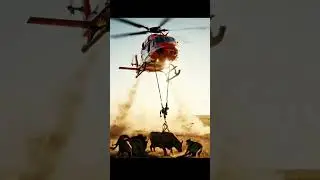 Helicopter Hero! Cow Rescued from Deadly Predators | Viral Wildlife Rescue
