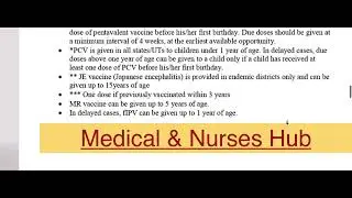 Universal Immunisation Programme & Vaccinations