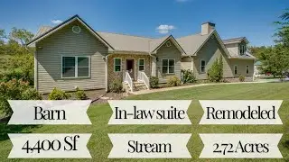 TN Home With In-Law Suite, Barn, Stream Running Through Property on 2.7 Acres - 399 Carson Creek Rd