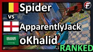 Spider vs ApparentlyJack (ft. oKhalid) | Rocket League Ranked 1v1