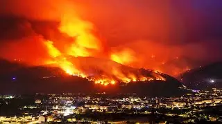 New major wildfire in Spain in densely populated area