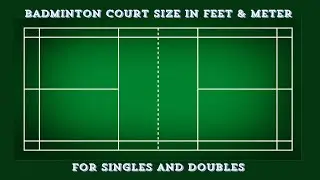 What is the Badminton Court Size in Singles & Doubles? | Badminton Court Measurements in Feet, Meter