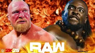 Brock Lesnar vs Oba Femi Wwe Raw 02 Feb 2026 WWE2k25 - PS5 4K Game Play