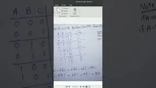 SOP Method Function Equation from Truth Table Digital Logic Design DLD #digitallogicdesign #dld