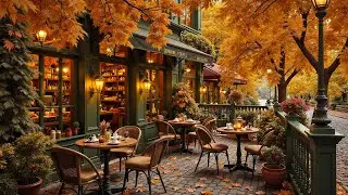 Harmony Jazz in the Autumn Breeze ☕ Outdoor Coffee Shop Ambience & Soft Instrumental Jazz to Relaxed