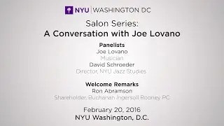 Salon Series: A Conversation with Joe Lovano