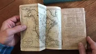 Jedidiah Morse 1798 American Gazetteer w/ North America map leather book