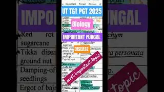 Important Fungal Disease Of Plant #disease #uptgtpgtbiology #shortvideo #fungi #neet #aiims