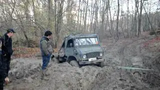 Unimog stuck in mud