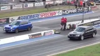Subaru WRX vs Subaru Legacy Drag Race