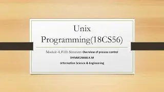 VTU UNIX 18CS56 M4 L3 Unix STANDARD INPUT,OUTPUT,REDIRECTION 1