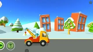 Beautiful 🌞 truck 🚚 tow damaged car cartoon video must watch #cartoon 