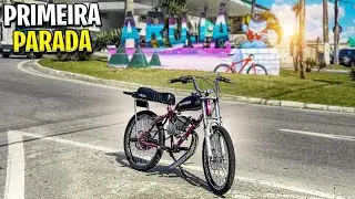 PRIMEIRA PARADA DA VIAGEM  DE MOTORIZADA