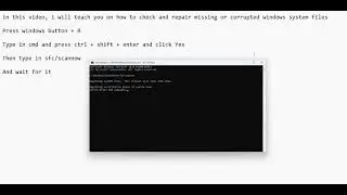 Check & Repair Corrupted Windows Files with CMD (No Software Needed!)