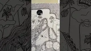 Shy lady❤️ #IndianArt #SketchArt #ShortsArt #ShyIndianWoman #art #IndianBeauty #ArtShorts #creative