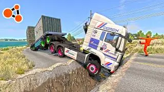 Trucks VS Road Challenge #58 🚚 BeamNG.drive | Beamng Crashes TV