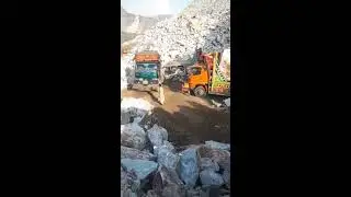 Stone Mining From Mountain For Marbles In Pakistan | Marble Rock Mining | Drang Load Marble Block