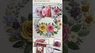 Stitch This Yourself 🌸 | Easy 3D Embroidery Pattern + 2 New Techniques #handembroidery #embroidery