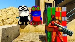 GTA 5 Funny Ragdoll Spiderman vs Blue Minion Epic Episode #16