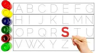 Alphabet, abc song, ABCD, a to z | kids rhymes | writing along dotted lines for toddler