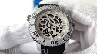 Deep Blue Skeleton Diver 40mm Automatic Men's Watch | Механические Дайверские Мужские Часы Дип Блу