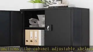 LUCYPAL Metal Storage Cabinets with Wheels,Lockable Steel Storage Cabinet with Doors and Shelves,Of