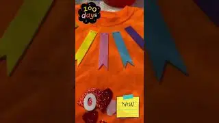 Do you like our 100 DAYS OF SCHOOL T-shirt project idea❓❓ #shorts #diy