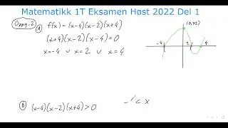 Matematikk 1T Eksamen Høst 2022 Del 1