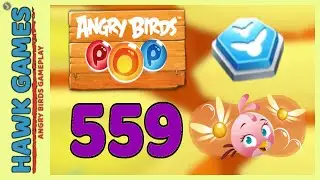 Angry Birds Stella POP Bubble Shooter Level 559 Hard - Walkthrough, No Boosters