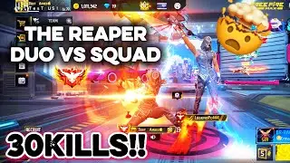 The Reaper || Grandmaster Lobby 30 kills💪 | Duo Vs Squad Full Gameplay | Iphone 14 Plus  FreeFire!🔥