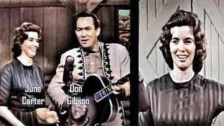 June Carter & Don Gibson  1961 live in Color  -  Oh Lonesome Me  (Stereo Mixed)