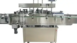 Debugging video for round bottle label applicator adheisve sticker labeling equipment manufacturer