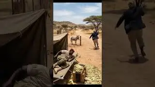 Trump runaway backwards.Ibrahim Traore Sleeping in the desert.😂#satire #shortsfeed #comedy
