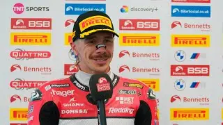2025 Bennetts British Superbike Championship: Donington Park, Race 1 podium reactions