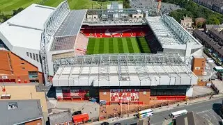 DJI FREE FLIGHT over LIVERPOOL ANFIELD STADIUM