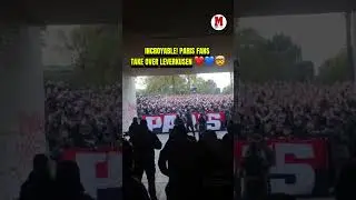 🤯 PSG fans marching in full voice &mdash; red and blue everywhere ❤️💙 #PSG #UCL #champions