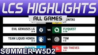 LCS Highlights Week5 Day2 LCS Summer 2023 All Games By Onivia