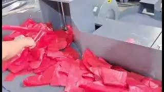 T shirt bag cut off punch off factory plastic wastes recycling machine, HD 110 medium plastic granul