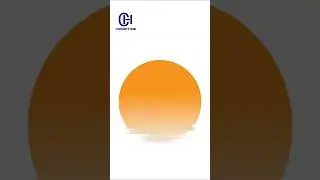 Sun Scenery In Illustrator 🌅 #scenery #sun #sunset #ytviral #illustrator #concept #hub #10kviews