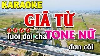 Giã Từ Karaoke Tone Nữ Nhạc Sống Dễ Hát | Thanh Sơn