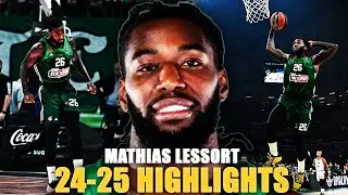 Mathias Lessort HIGHLIGHTS 24-25 SEASON 🔥 Unstoppable Energy & Power ☘️🔥