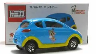 SUNUPAPA : Mister Donut original Tomica Subaru R1 Hutch Car