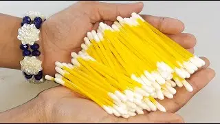 WOW!! AMAZING TECHNIC FOR CRAFTING USING COTTON BUDS & COLOR PAPER | BEST OUT OF WASTE