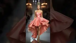 Коралловая нежность🧡✨👠🌸#FashionShow #RunwayGlam #CoutureDress #CoralVibes #StyleIcon