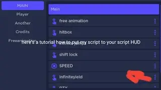 here's a tutorial how to put my script to your script HUD