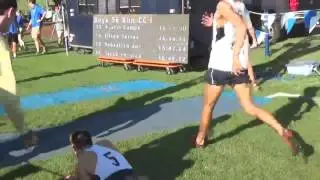 Runner Collapses & Crawls Over Finish