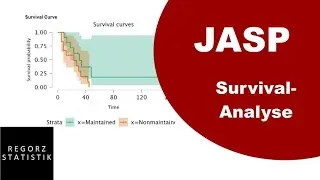 JASP Survival Analyse (Kaplan-Meier, Log-Rank-Test)