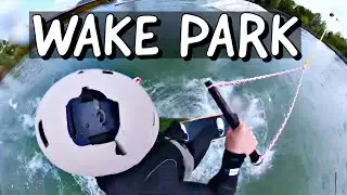 Wakeskate dock start and turns at cable park