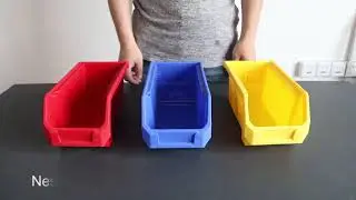 Stackable Plastic Shelf Bins Warehouse Storage Bin Shelves For Industrial Rack use