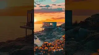Breathtaking Cliffside Ocean House at Sunset #moderndesign #modernexterior